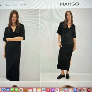 NWT Mango Knit Midi Polo Dress